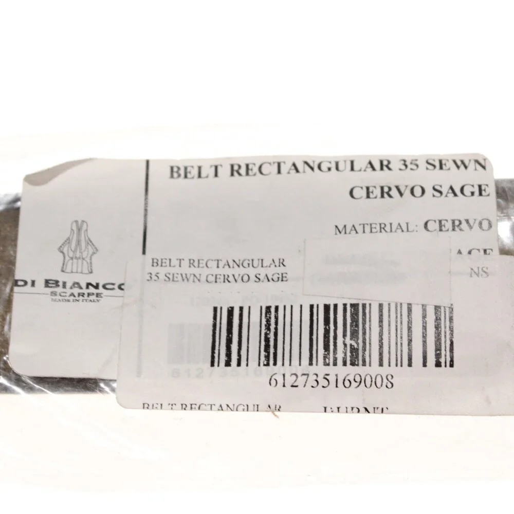 Di Bianco NWT Cut to Size Dress Belt In Green Pebbled Leather One Size